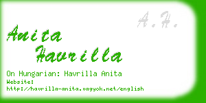 anita havrilla business card